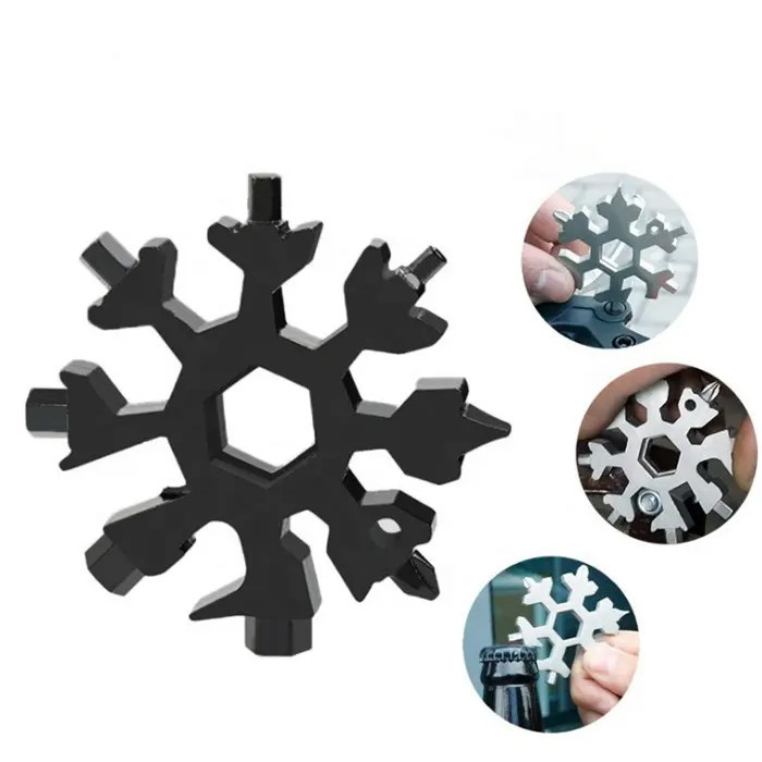 آچار هارمن مدل 18 کاره خورشیدی طرح SNOW FLAKE BLACK