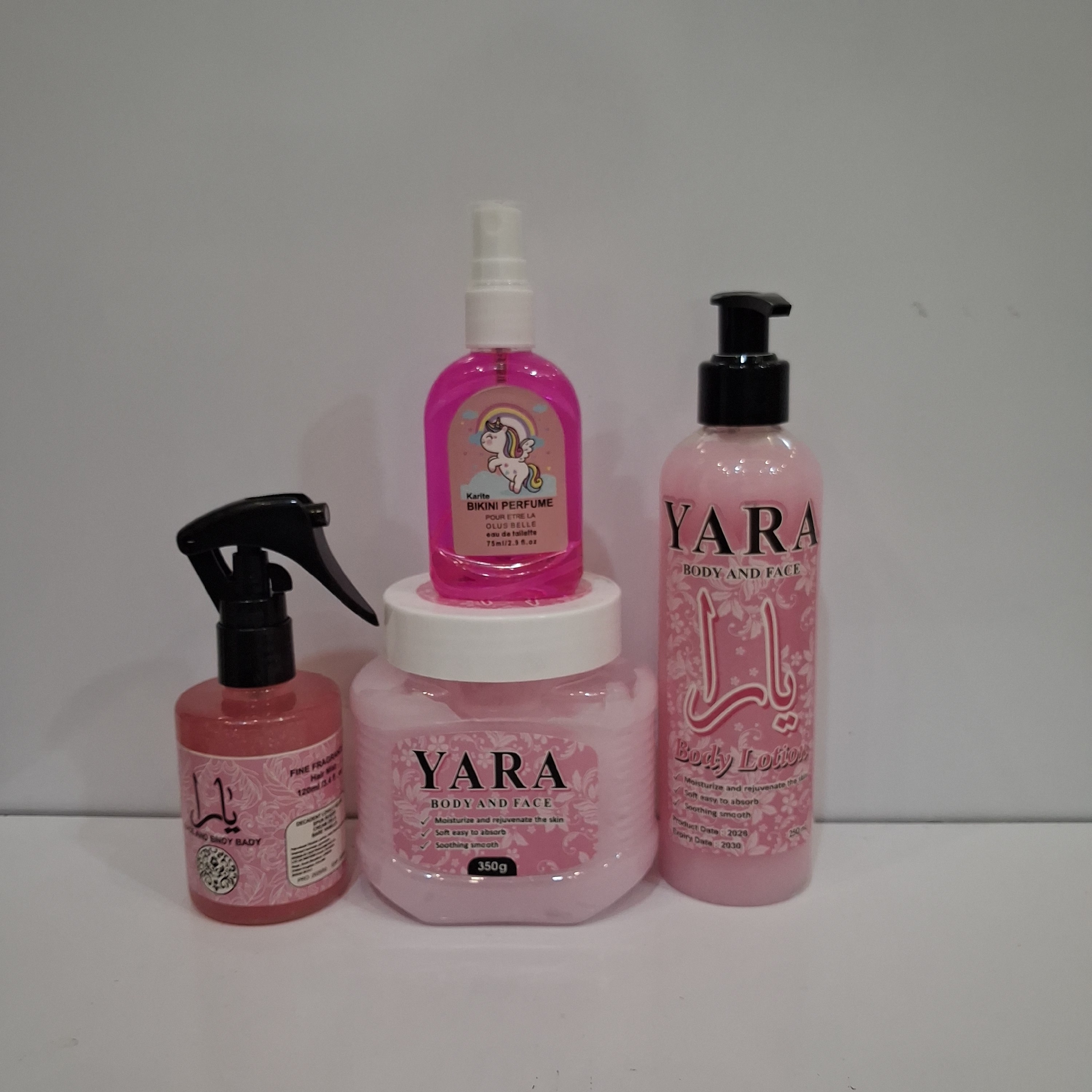 پک یارا 4عددی ست عطربیکینی،لوسیون بدن ،کره بدن و عطر مو(قیمت مناسب،عرضه مستقیم)