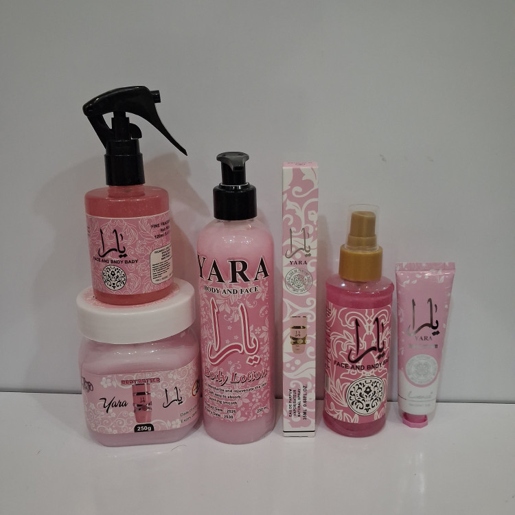 پک 6عددی یارا ست خوشبو کننده بدن و مراقبت از پوست با رایحه یارا(قیمت مناسب،عرضه مستقیم)