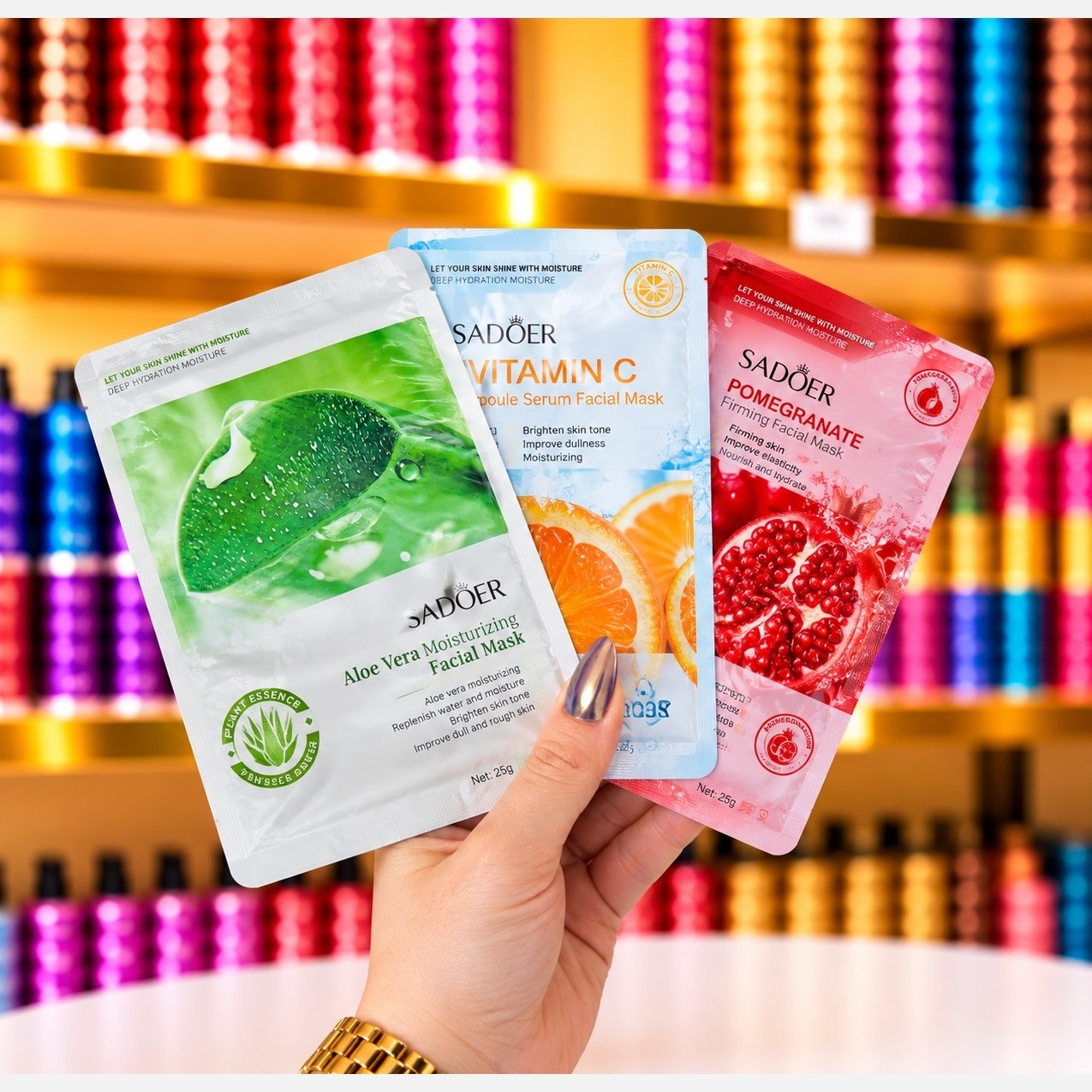 ماسک ورقه ای خارجی بسته 4عددی پک روشن کننده(قیمت مناسب،عرضه مستقیم)